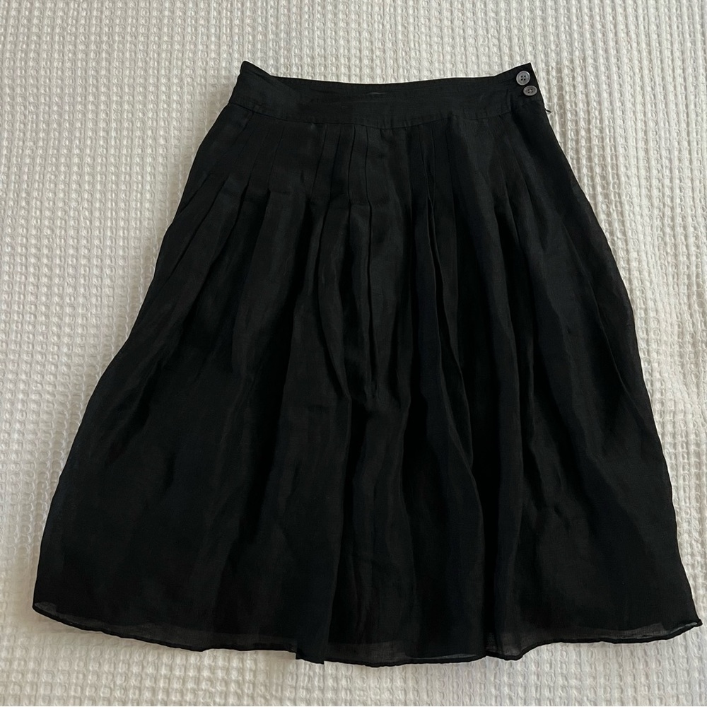 Banana republic black pleated skirt